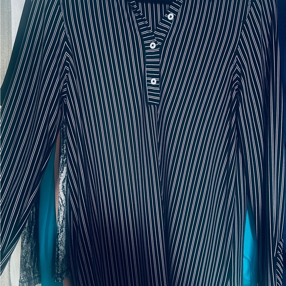 Striped Button-Up Shirt